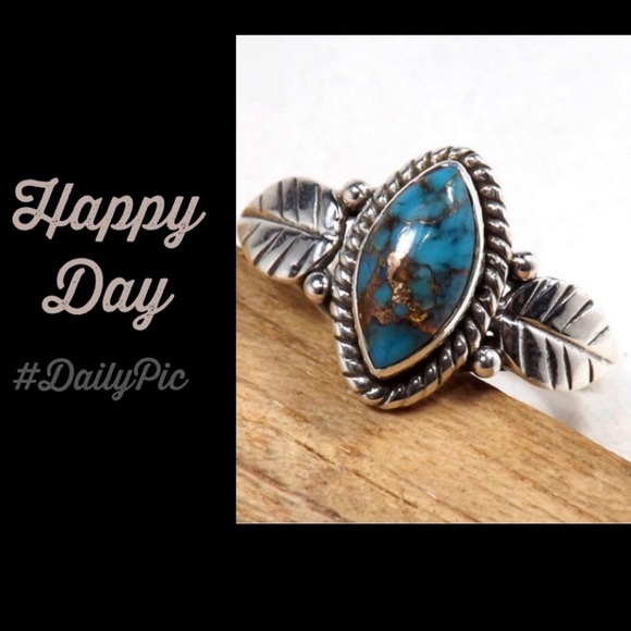🔻SALE🔻FINAL🔻PRICE‼️SILVERPLATED TURQUOISE RING - Picture 2 of 4